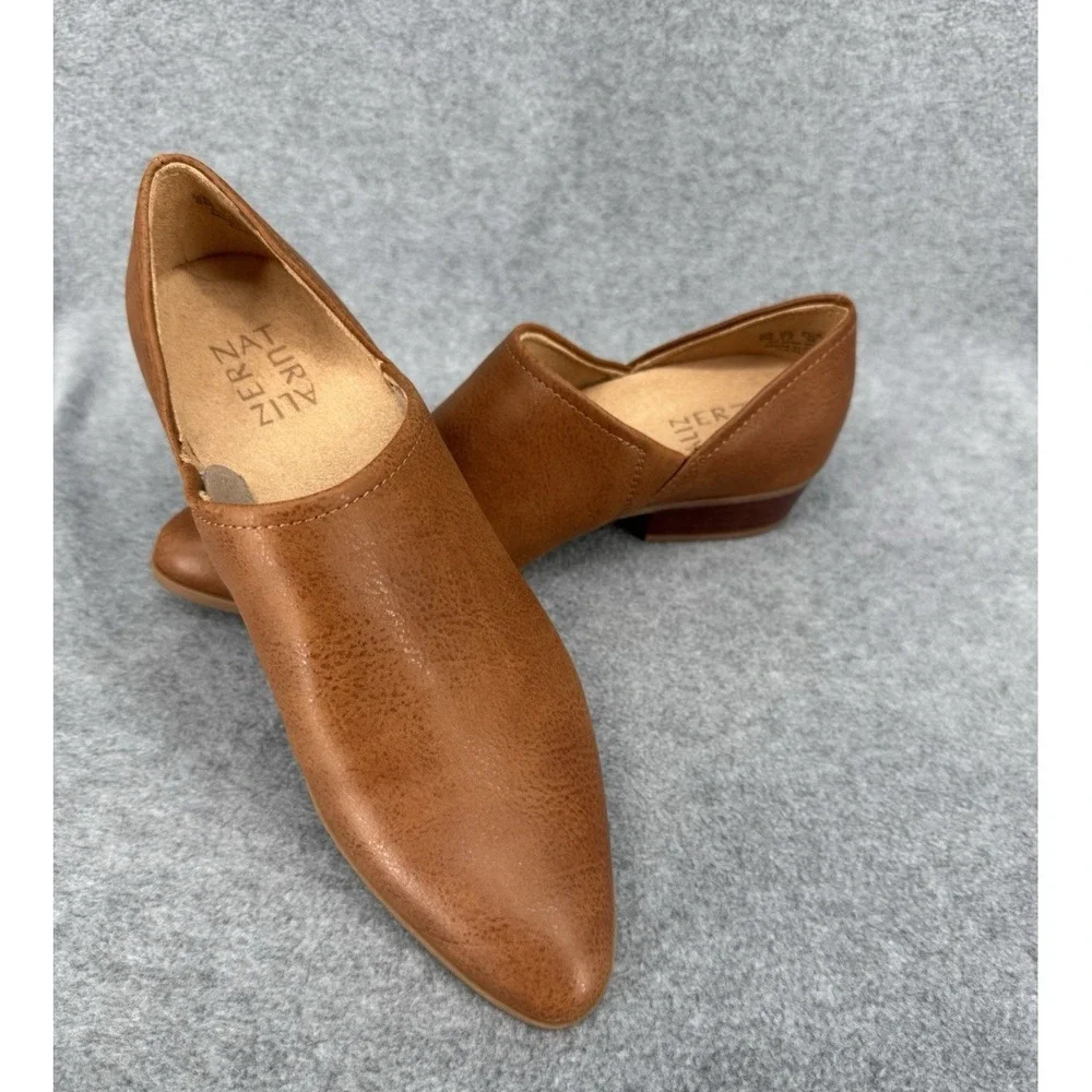Naturalizer Women's Brown Slip On Loafer Heels Comfort Shoes Size 6M‎